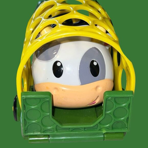 Oball Go Grippers John Deere Tough Ol' Duo Push Tractor  Trailer & Cow Set - Picture 5 of 7